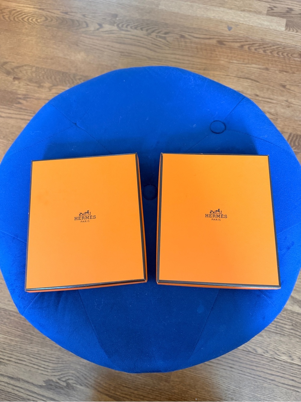 Hermes Orange Gift Boxes with Black Logo